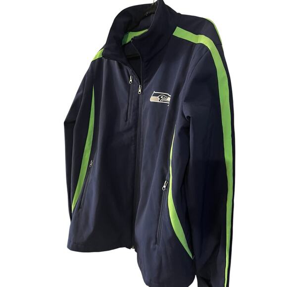 NFL Seattle Seahawks Football Men Jacket Blue Green G-III Zip Jacket XL - Picture 3 of 6